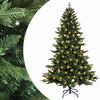 vidaXL Dirbtinė Sulankstoma Kalėdų Eglutė 120 cm 150 LED &Scaron;ilta balta