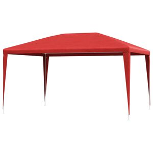 vidaXL &Scaron;ventės palapinė 400 x 300 x 255 cm Raudona PE ir plienas