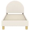 vidaXL Vaikiška Lovo Rėmas su Galvūgaliu Kreminė 70 x 140 cm