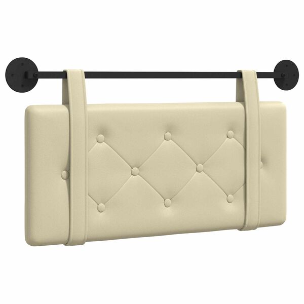 vidaXL Kabantysis galvūgalis Kreminė 90 cm Dirbtinė oda