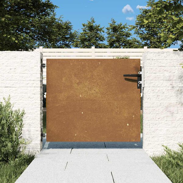vidaXL Sodo vartai, 85x75 cm, Corten plienas