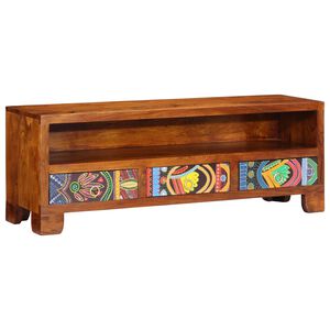 vidaXL TV Spintelė Daugiaspalvė 110x30x40 Akacijos masyvo