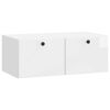 vidaXL Sieninė TV spintelė 78,5 x 41 x 30 cm Itin blizgi balta