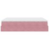 vidaXL Osmanų lova su čiužiniu Rožinis 140x200cm Velvet