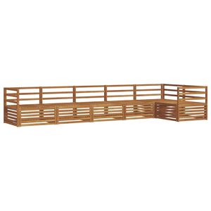 vidaXL Lauko sofos komplektas 6 pcs Natūrali Kietos akacijos mediena