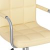 vidaXL Pasukama biuro kėdė, kreminės spalvos, dirbtinė oda