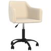 vidaXL Pasukamos valgomojo kėdės, 4vnt., kreminės spalvos, aksomas