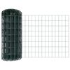 vidaXL Euro tvoros su stulpu 10 x 0,4 m PVC dengtas plienas Žalia