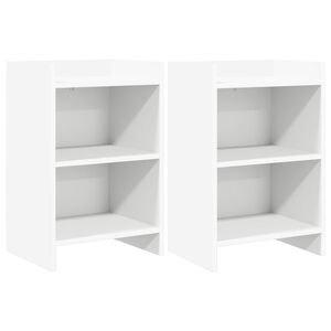 vidaXL Naktiniai staliukai 2 pcs Balta 40 x 30 x 60 cm