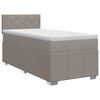 vidaXL Spyruoklinė lova su čiužiniu Taupe 90 x 200 cm Audinys