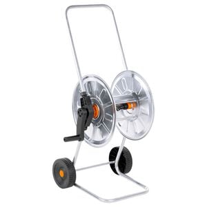 vidaXL Žarnos ritės vežimėlis 50 m 1/2" arba 35 m 3/4" žarnai, plienas