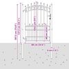 vidaXL Tvoros vartai Emmen su smaigaliais, plienas, 104x134,5cm, žali