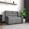 vidaXL Dvivietis atlošiamas masažinis krėslas, pilkas, audinys