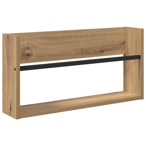 vidaXL Žurnalų stovas su lentyna Amatininkų ąžuolas 60 x 12 x 30 cm