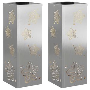 vidaXL Saulės LED &scaron;aligatvio &scaron;viesa 2 pcs Rūdijanti