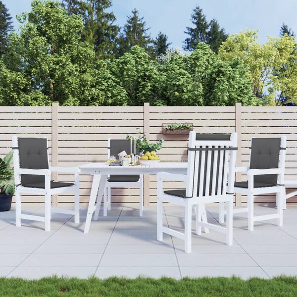 vidaXL Kėdės pagalvėlės, 4vnt., antracito, 100x50x4cm, audinys