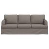vidaXL Sofa Taupe 201 x 80 x 85 cm audinys