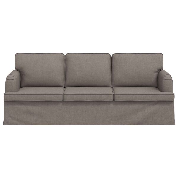 vidaXL Sofa Taupe 201 x 80 x 85 cm audinys
