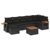 vidaXL Patio Sofa Set 8 vietos Black