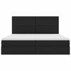 vidaXL Lova su daiktų laikymo vieta ir čiužiniu Juoda 200 x 200 cm