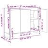 vidaXL &Scaron;oninė spintelė Meistrų ąžuolas 96,5 x 30 x 75 cm