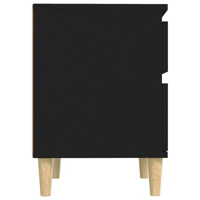 vidaXL Naktinė spintelė, juodos spalvos, 40x35x50cm