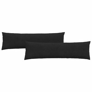 vidaXL Sofa Pagalvės 2 pcs Juoda 145 x 40 cm audinys
