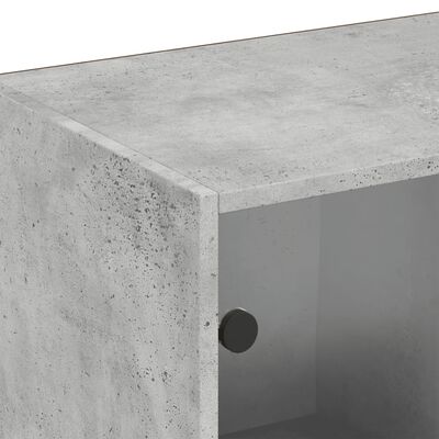 vidaXL Knygų spinta su durelėmis, betono pilka, 204x37x75cm, mediena
