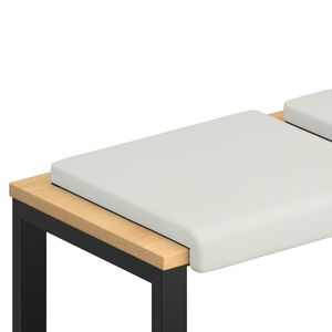 vidaXL Suoliuko pagalvė 2 vnt. Dirbtinė oda Balta Gylis 35 cm