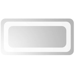 vidaXL LED vonios veidrodis Skaidrus 40 x 20 cm grūdintas stiklas