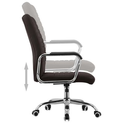 vidaXL Pasukama biuro kėdė, rudos spalvos, audinys