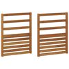 vidaXL Porankiai 2 pcs Ruda 59 x 4 x 73 cm Apdirbta mediena