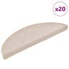vidaXL Laiptų kilimėliai, 20 vnt., 56x17x3 cm, pilkai rudi, pusapvaliai