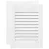 vidaXL Spintelės durelės, 2vnt., baltos, 39,5x29,5cm, žaliuzių dizaino