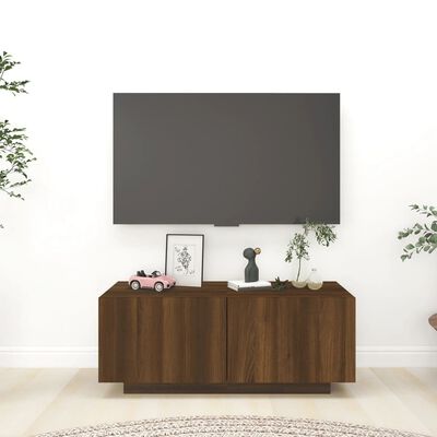 vidaXL Televizoriaus spintelė, ruda ąžuolo, 100x35x40cm, mediena