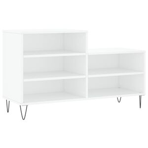 vidaXL Spintelė batams, baltos spalvos, 102x36x60cm, apdirbta mediena