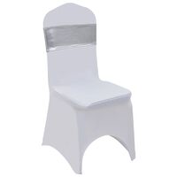 vidaXL Juostos kėdėms su deimantinėmis sagtimis, 25vnt., sidabriniai