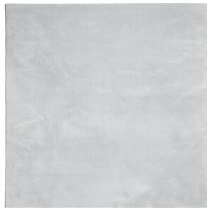 vidaXL Kilimas HUARTE, pilkas, 240x240cm, trumpi &scaron;ereliai