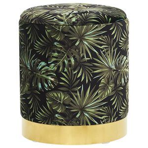 vidaXL Pufas-daiktadėžė, įvairių spalvų, audinys, apskritas 31 x 37 cm