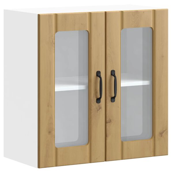 vidaXL virtuvės sieninė spintelė su stiklinėmis durimis "Lucca"