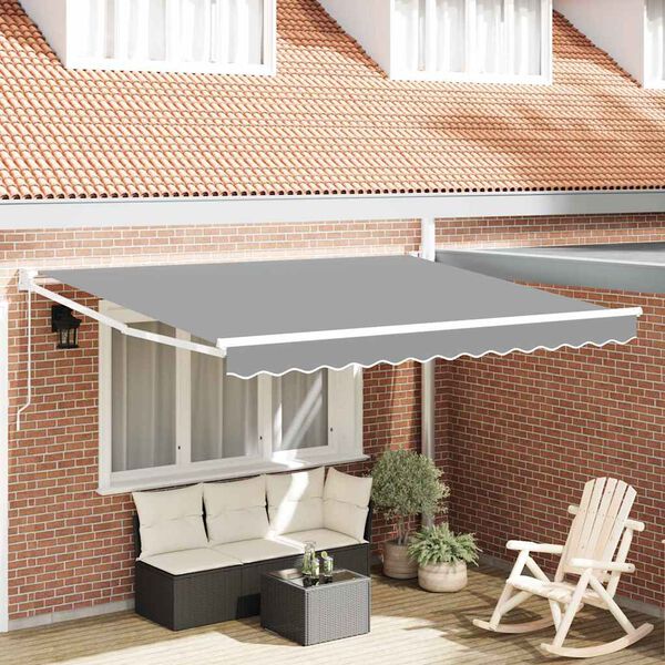 vidaXL Pavėsinė Balta 3,5 x 2,5 m metalas
