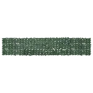 vidaXL Balkono pertvara, 400x75cm, su tamsiai žaliais lapais