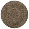 vidaXL Kilimas, juodos ir natūralios sp., 150cm, džiutas, rankų darbo