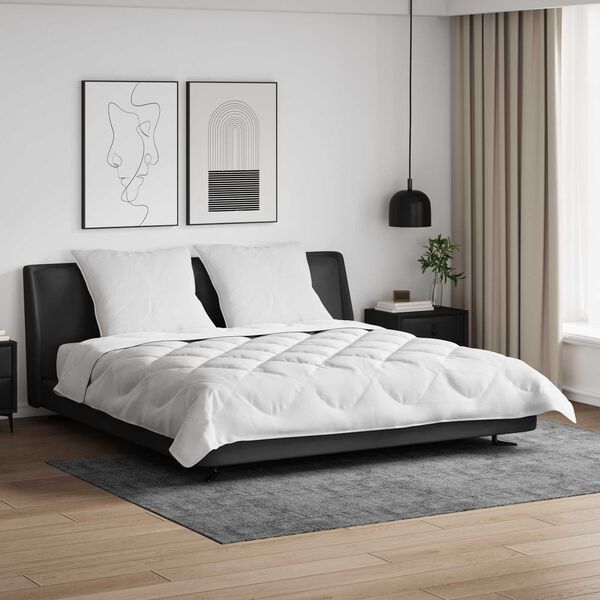 vidaXL Antklodžių rinkinys 3 pcs Balta Mikropluo&scaron;tas ir pūkų plunksnos