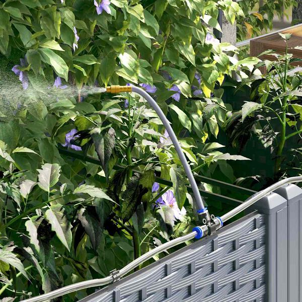 vidaXL Sodo vazonas 2 pcs &Scaron;viesiai Pilka Plienas