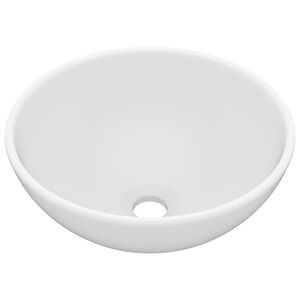 vidaXL Prabangus praustuvas, matinis baltas, 32,5x14cm, keramika