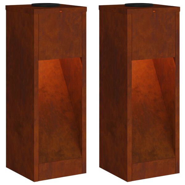 vidaXL Saulės LED takų &scaron;viestuvas 2 pcs Bronzinė