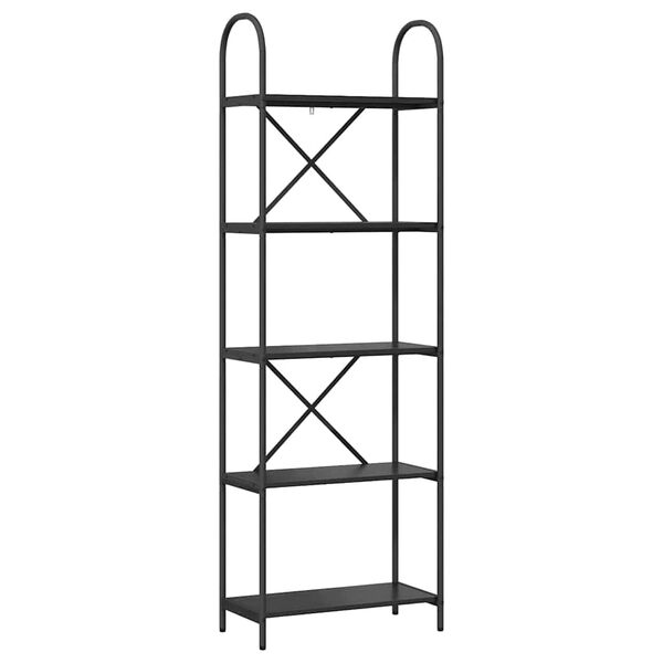 vidaXL Knygų lentyna Juodas ąžuolas 60 x 30 x 183 cm Apdirbta mediena