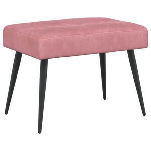 vidaXL Suoliukas su mygtukų įsiuvais Rožinė 60 x 40 x 45 cm Aksomas