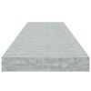 vidaXL Pakabinamos lentynos, 2vnt., betono pilkos, 90x23,5x3,8cm, MDF